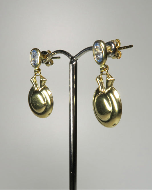18CT GOLD ITALIAN ★888 VI DROP EARRINGS