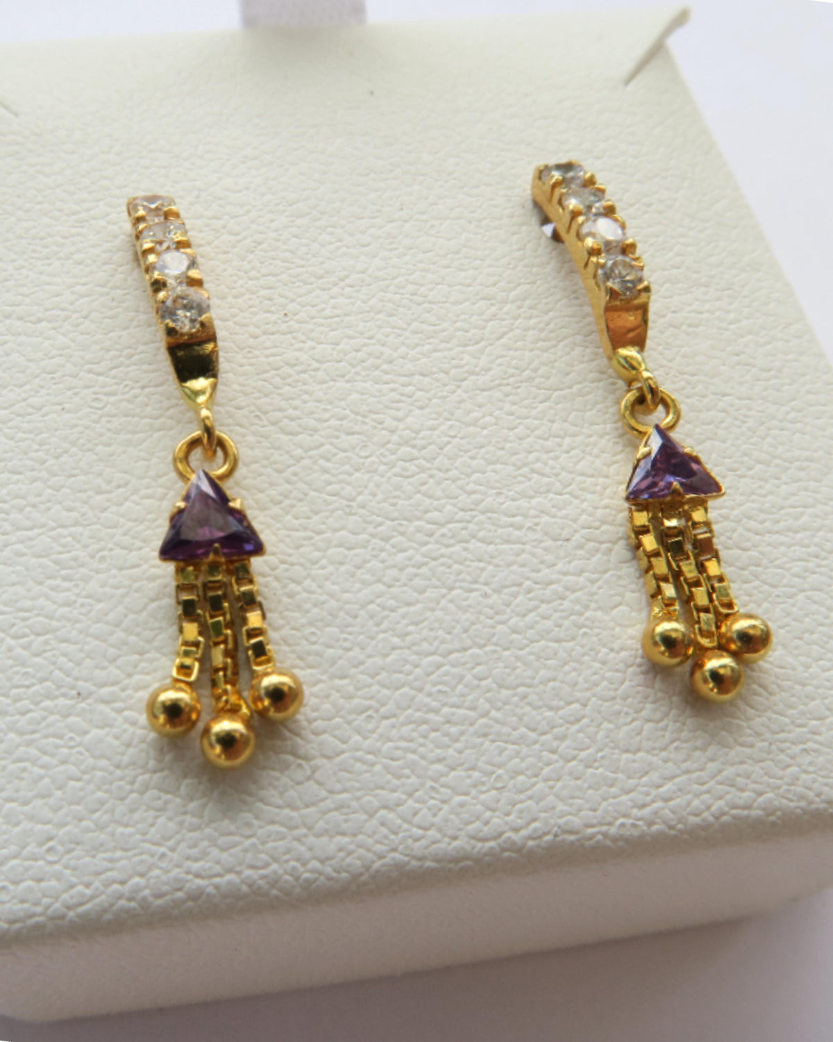 22CT GOLD ARTICULATED DROP EARRINGS