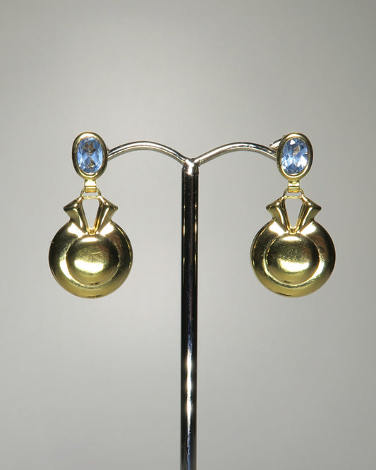 18CT GOLD ITALIAN ★888 VI DROP EARRINGS