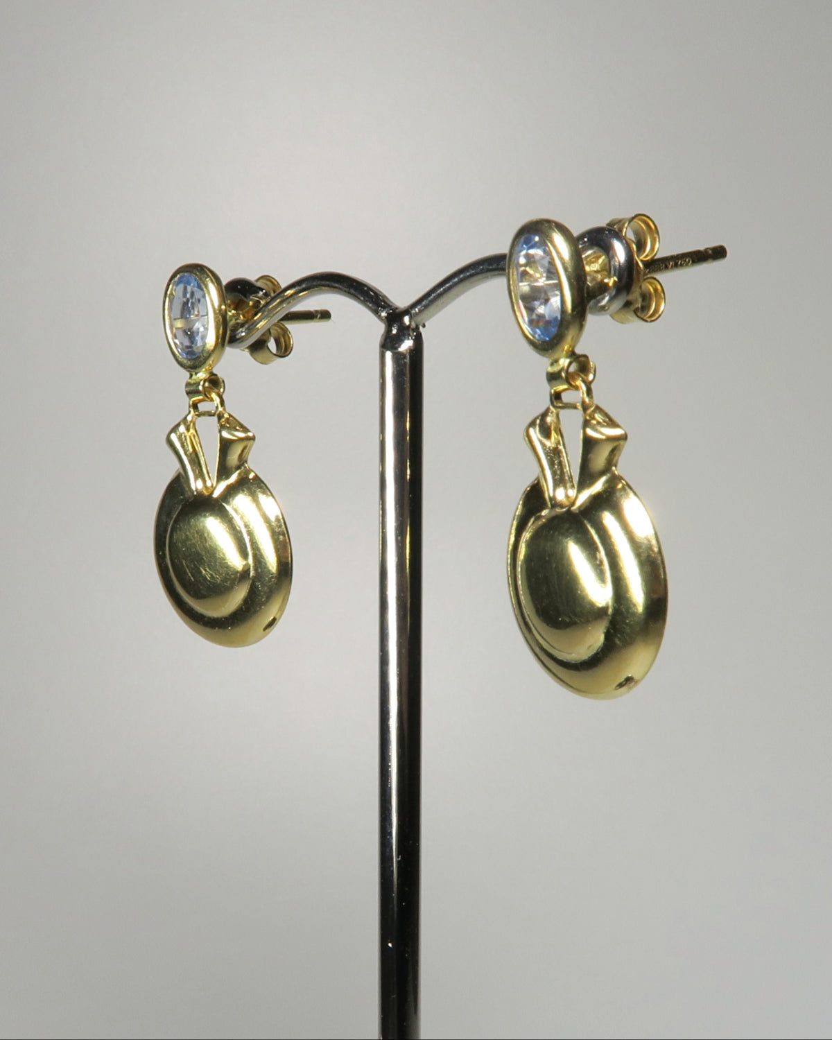 18CT GOLD ITALIAN ★888 VI DROP EARRINGS