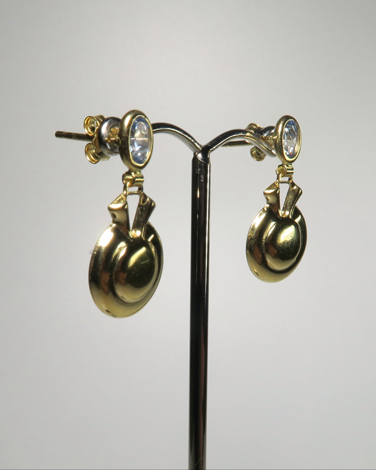 18CT GOLD ITALIAN ★888 VI DROP EARRINGS