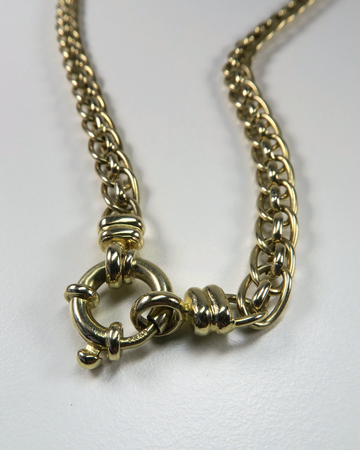 9CT GOLD FRENCH ROPE-STYLE NECKLACE WITH SPRING RING CLASP