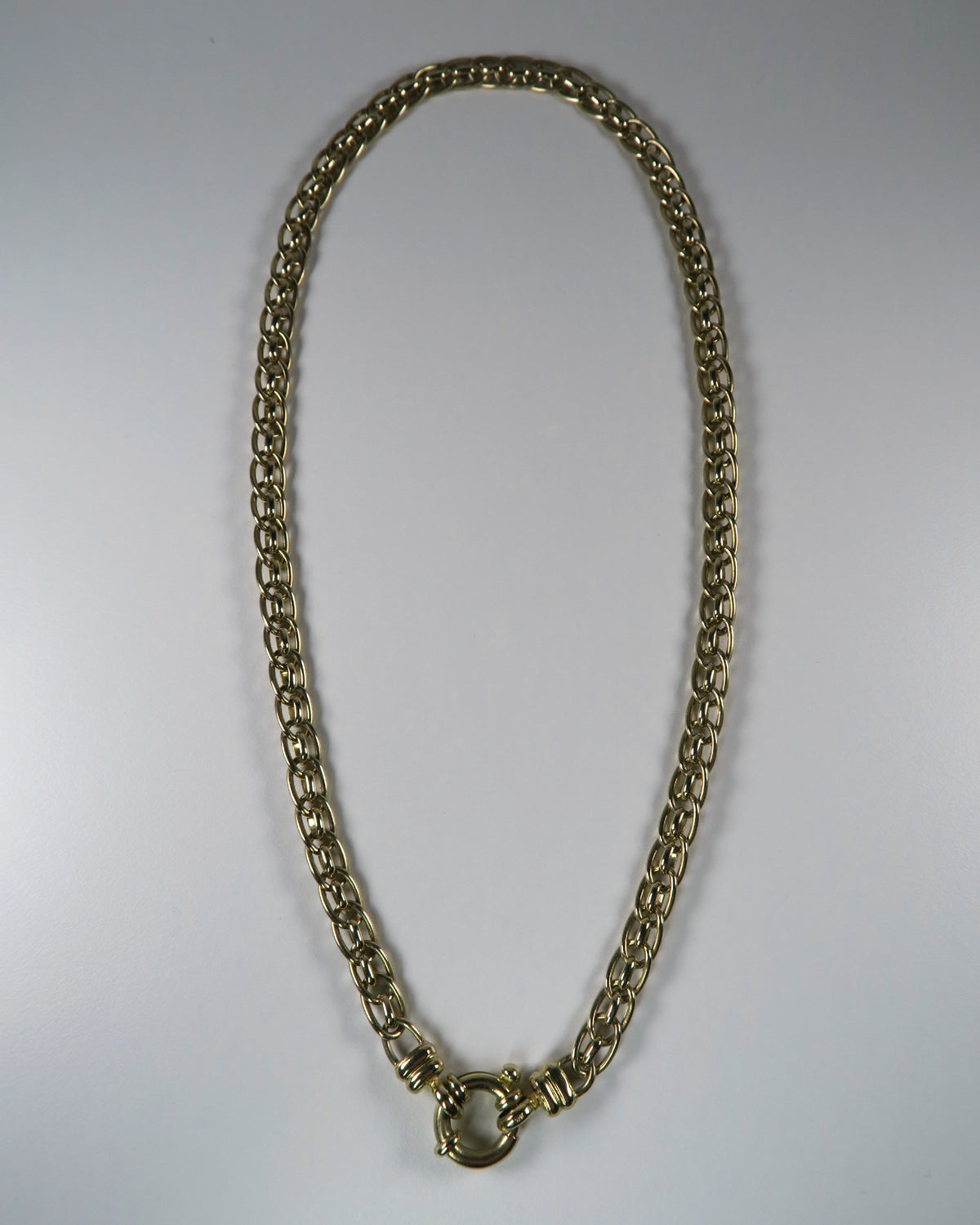 9CT GOLD FRENCH ROPE-STYLE NECKLACE WITH SPRING RING CLASP