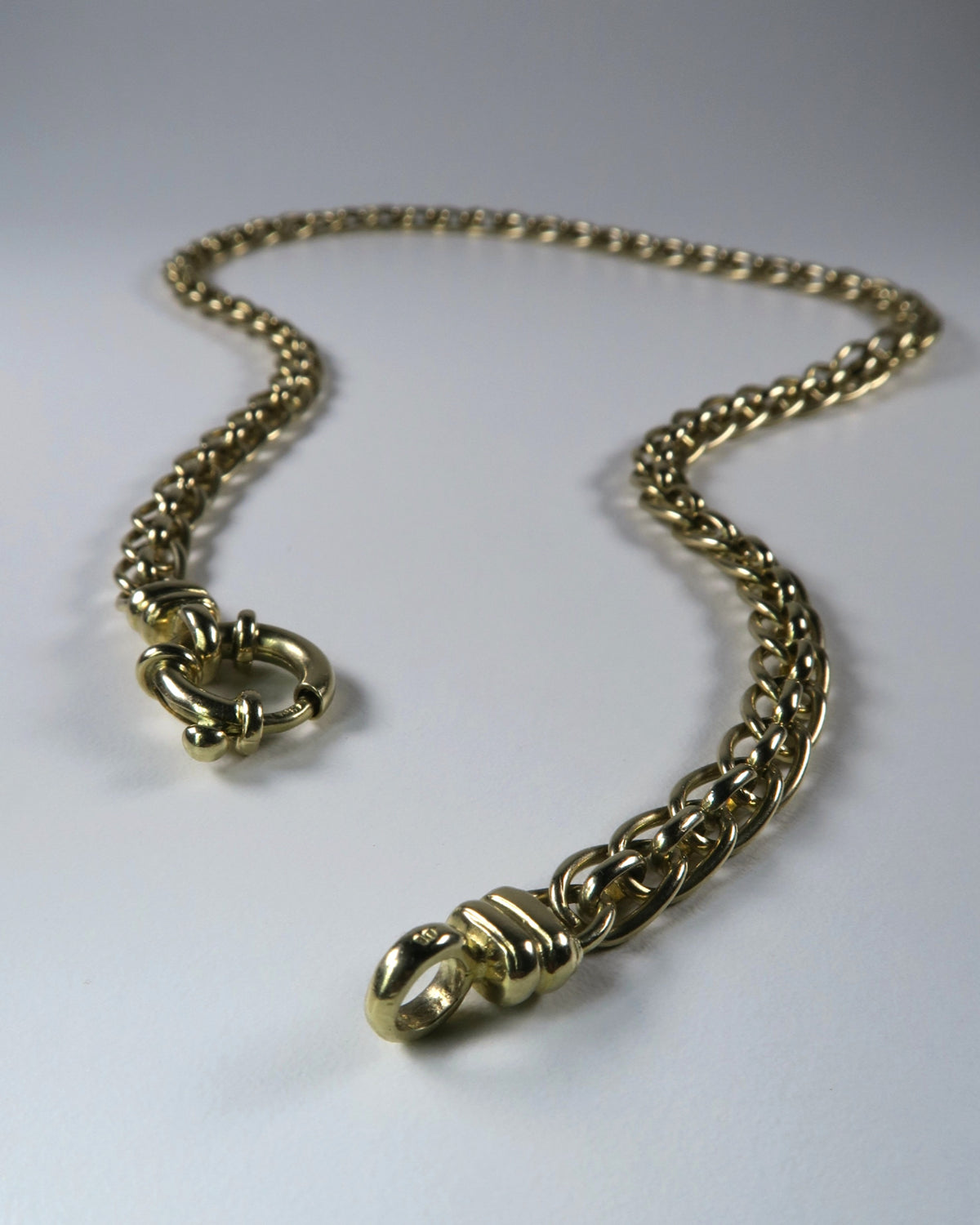 9CT GOLD FRENCH ROPE-STYLE NECKLACE WITH SPRING RING CLASP
