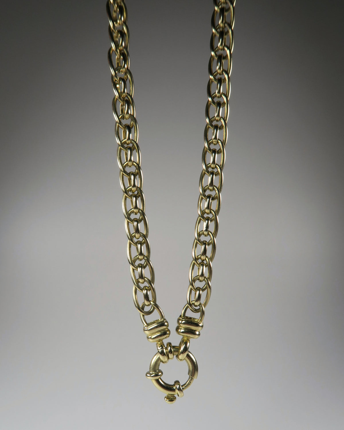 9CT GOLD FRENCH ROPE-STYLE NECKLACE WITH SPRING RING CLASP